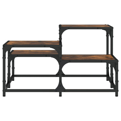 Coffee Table Smoked Oak 68x68x40 cm Engineered Wood