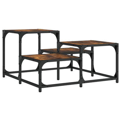 Coffee Table Smoked Oak 68x68x40 cm Engineered Wood