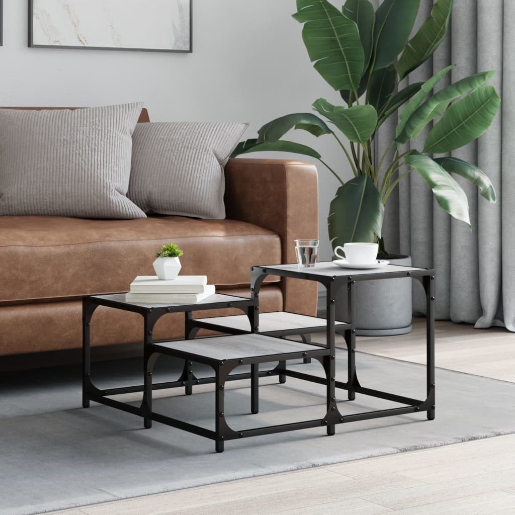 Coffee Table Grey Sonoma 68x68x40 cm Engineered Wood
