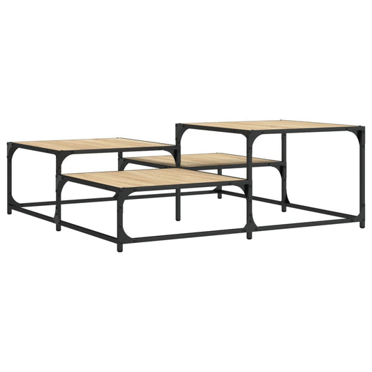 Coffee Table Sonoma Oak 107x107x40 cm Engineered Wood
