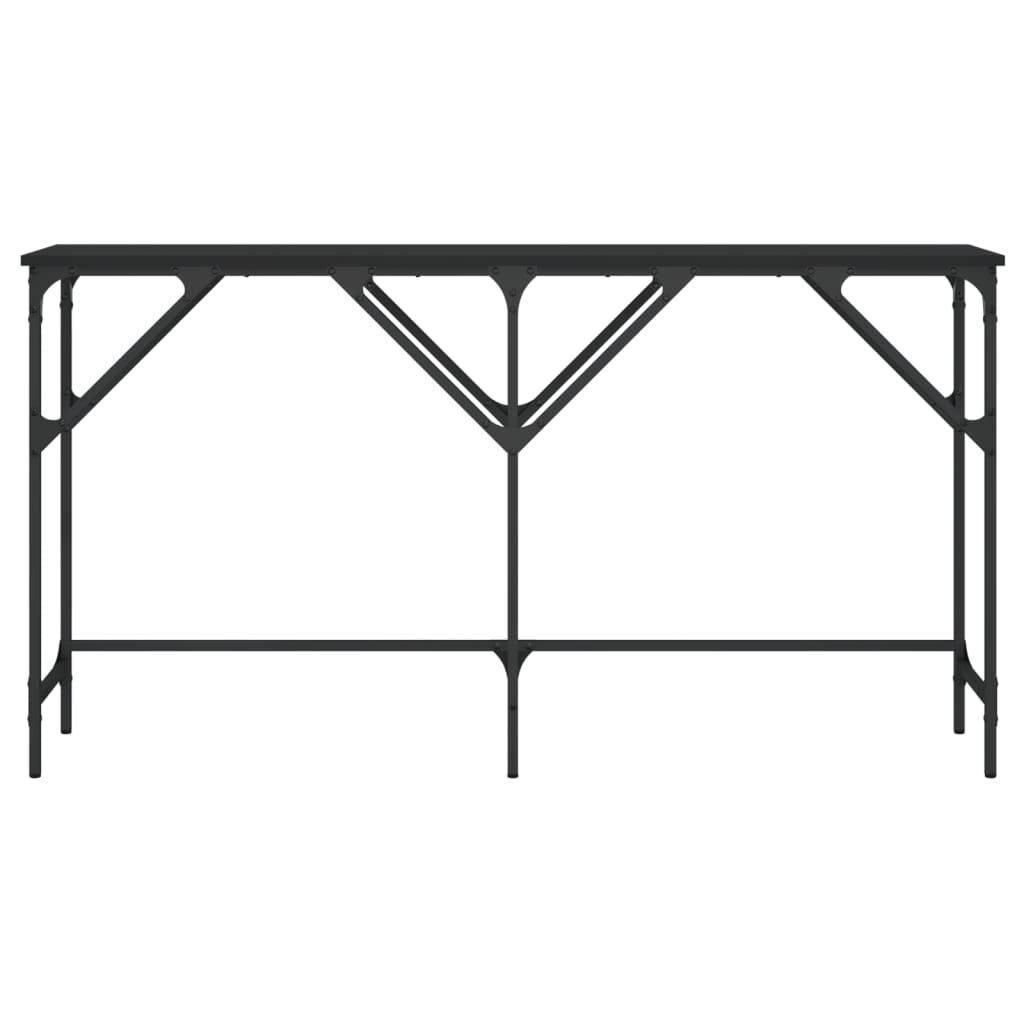 Console Table Black 140x29x75 cm Engineered Wood
