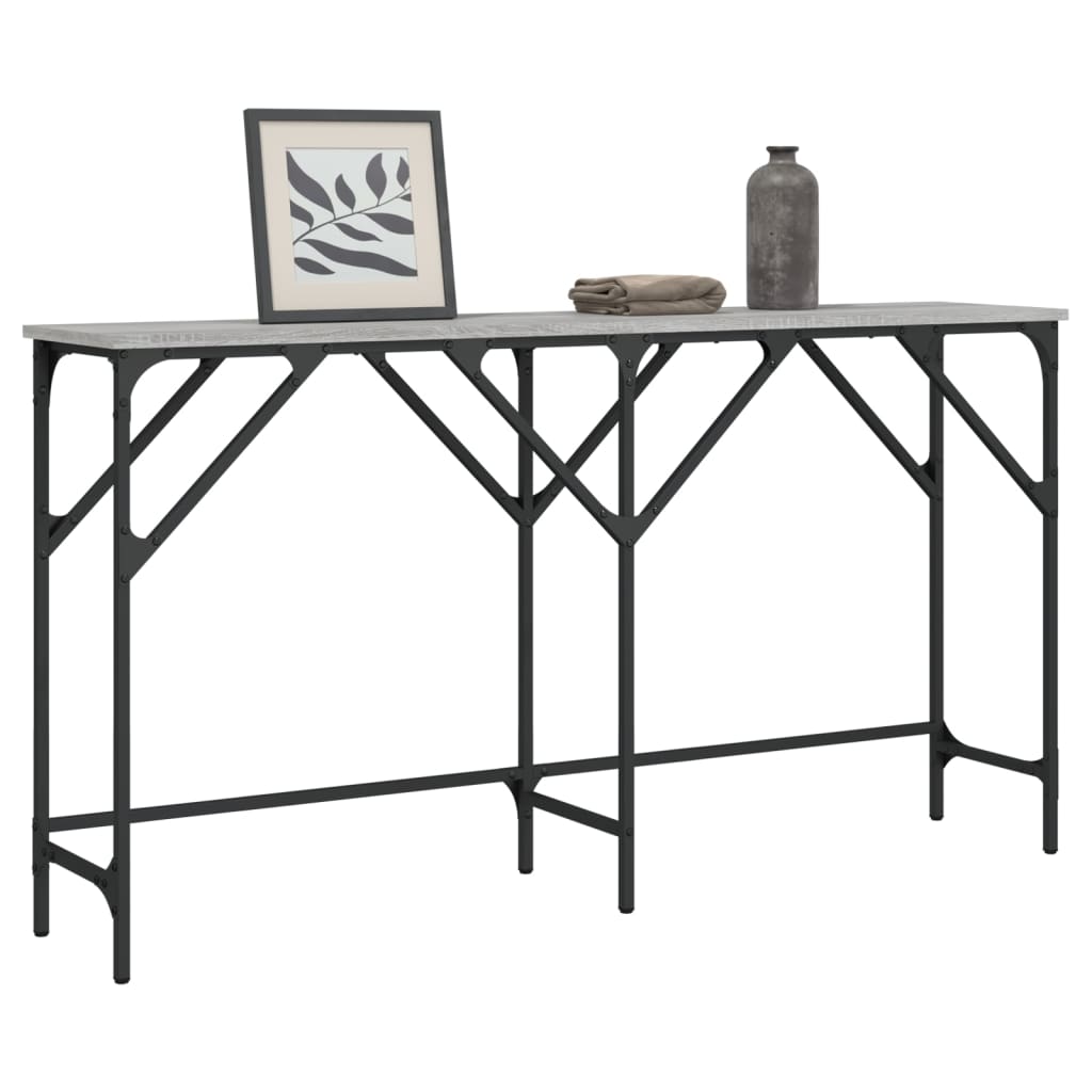 Console Table Grey Sonoma 140x29x75 cm Engineered Wood