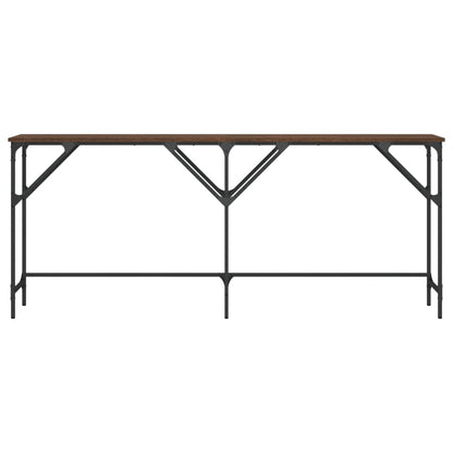 Console Table Brown Oak 180x29x75 cm Engineered Wood