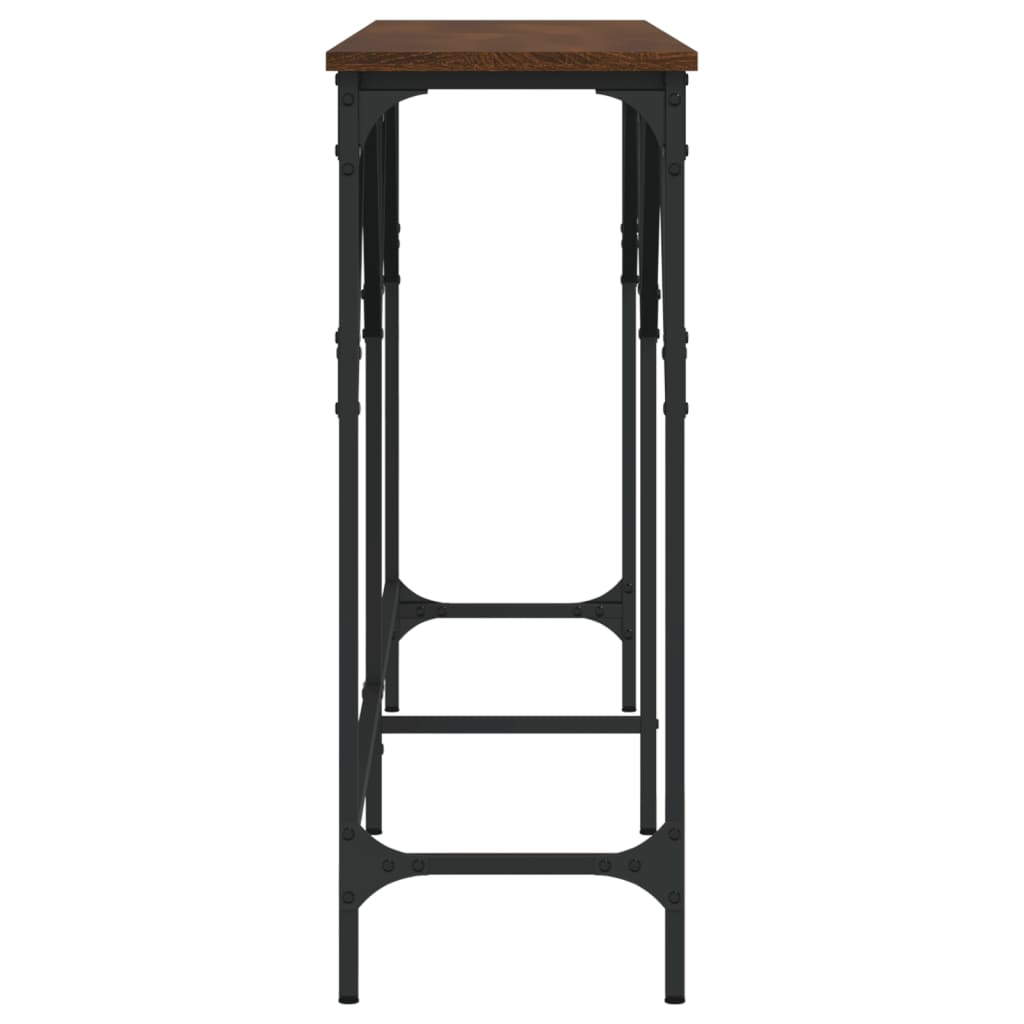 Console Table Brown Oak 180x29x75 cm Engineered Wood