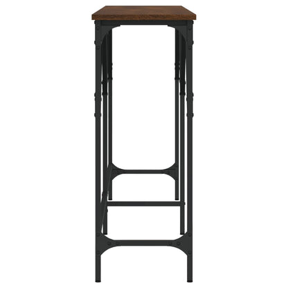 Console Table Brown Oak 180x29x75 cm Engineered Wood
