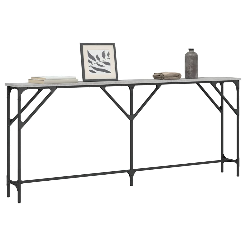 Console Table Grey Sonoma 180x23x75 cm Engineered Wood