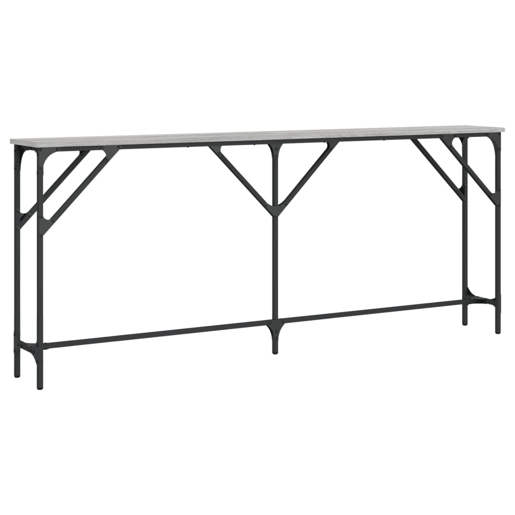 Console Table Grey Sonoma 180x23x75 cm Engineered Wood