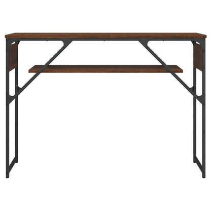 Console Table with Shelf Brown Oak 105x30x75cm Engineered Wood