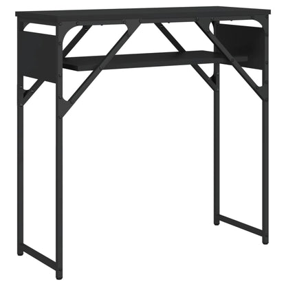 Console Table with Shelf Black 75x30x75cm Engineered Wood