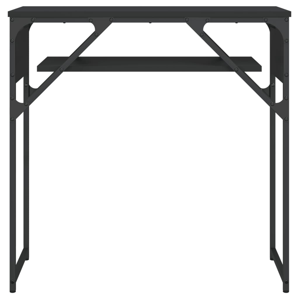 Console Table with Shelf Black 75x30x75cm Engineered Wood