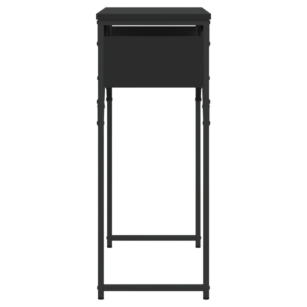 Console Table with Shelf Black 75x30x75cm Engineered Wood