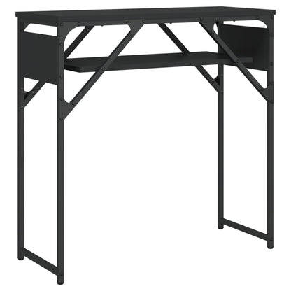Console Table with Shelf Black 75x30x75cm Engineered Wood