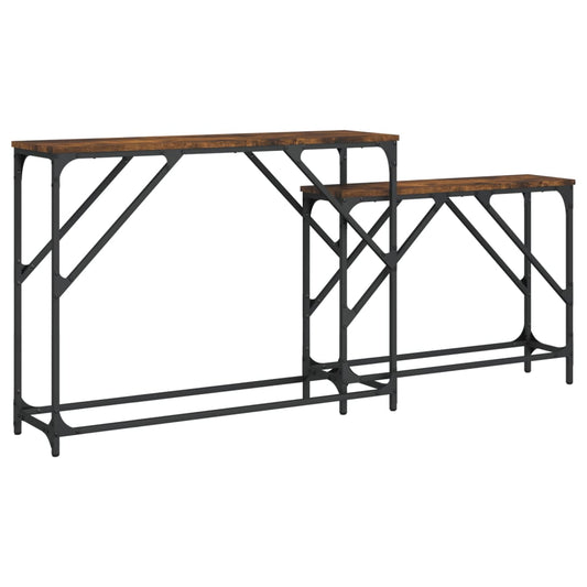 Nesting Console Table | Smoked oak | Engineered wood, Metal | Large