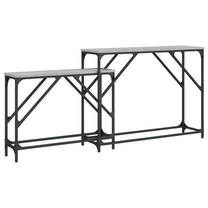 Nesting Console Tables 2 pcs Grey Sonoma Engineered Wood