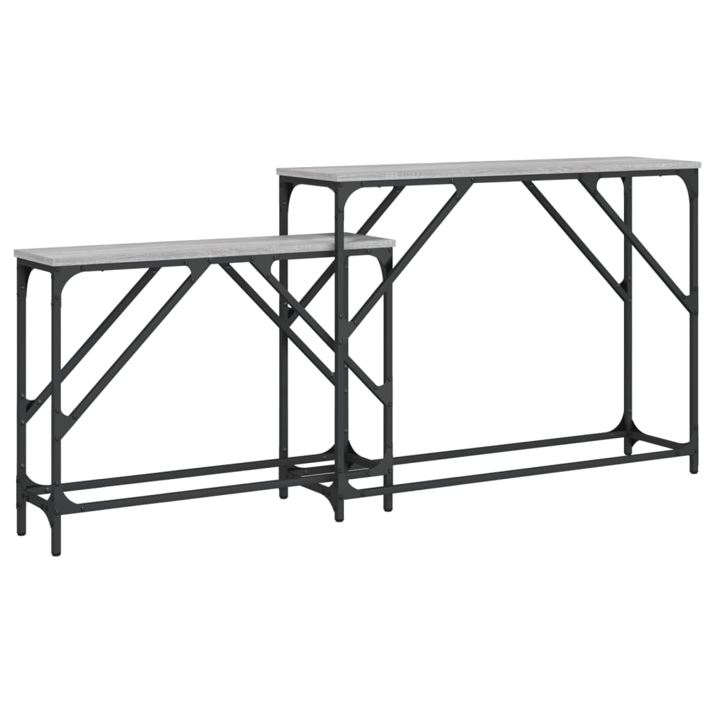 Nesting Console Tables 2 pcs Grey Sonoma Engineered Wood