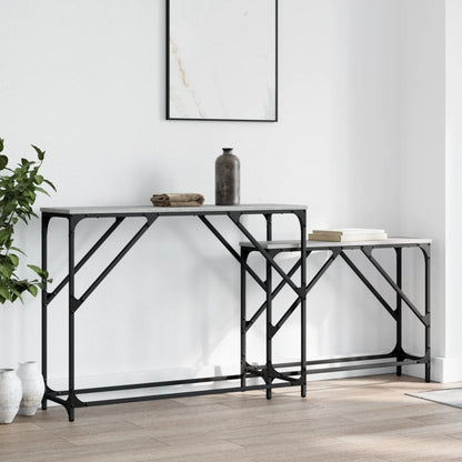 Nesting Console Tables 2 pcs Grey Sonoma Engineered Wood