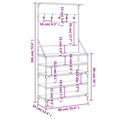 Clothes Rack | Black | Engineered wood, Metal | Medium | Clothes Rack