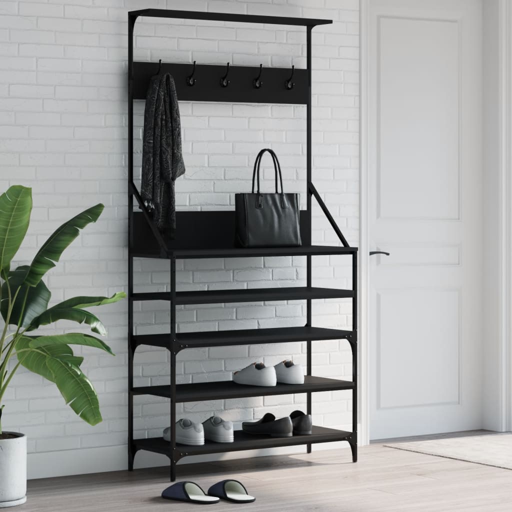 Clothes Rack | Black | Engineered wood, Metal | Medium | Clothes Rack