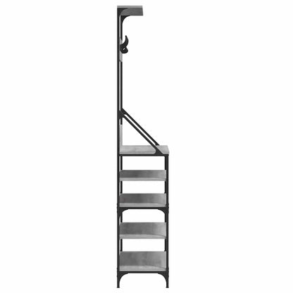 Clothes Rack with Shoe Storage Grey Sonoma 90x34x184 cm