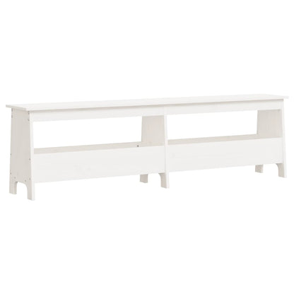 Hall Bench White 160x28x45 cm Solid Wood Pine