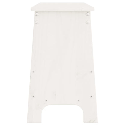 Hall Bench White 160x28x45 cm Solid Wood Pine
