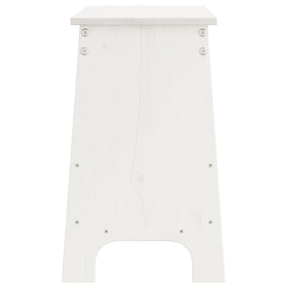 Hall Bench White 100x28x45 cm Solid Wood Pine