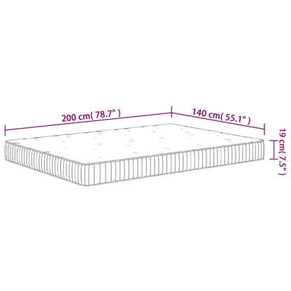 Pocket Spring Mattress Medium 140x200 cm