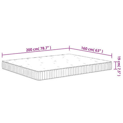 Pocket Spring Mattress Medium 160x200 cm