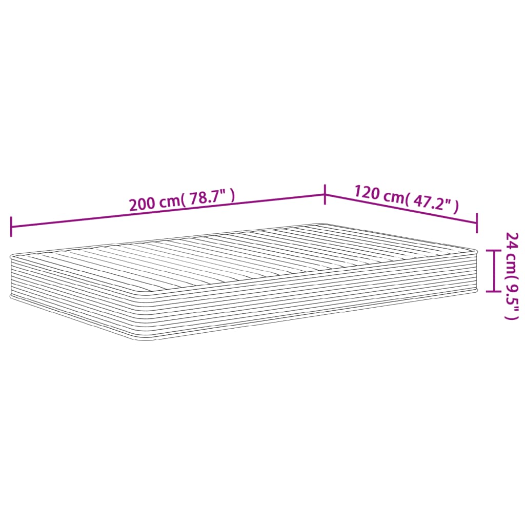 Foam Mattress Medium Soft 120x200 cm