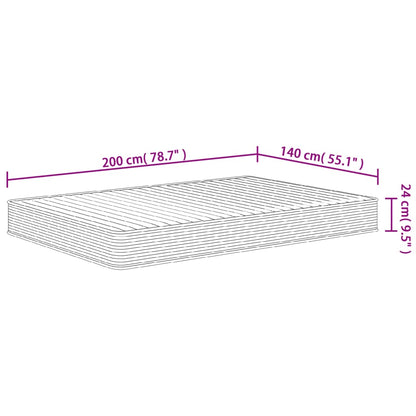 Foam Mattress Medium Soft 140x200 cm