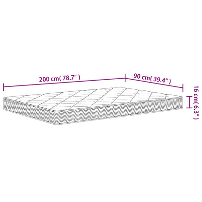 Foam Mattress Medium Soft 90x200 cm