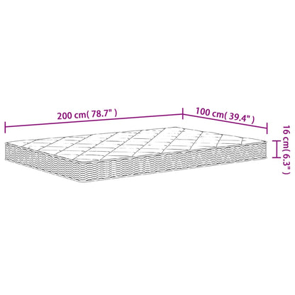 Foam Mattress Medium Soft 100x200 cm