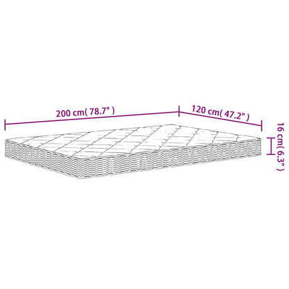 Foam Mattress Medium Soft 120x200 cm