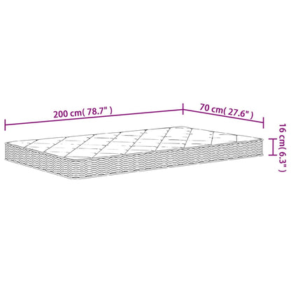 Foam Mattress Medium Soft 70x200 cm
