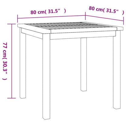 5 Piece Garden Dining Set Solid Wood Teak