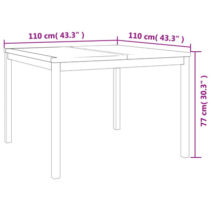 3 Piece Garden Dining Set Solid Wood Teak