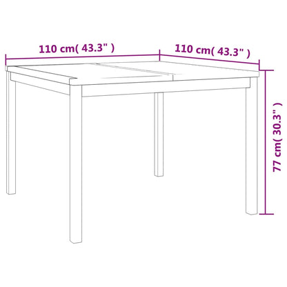 3 Piece Garden Dining Set Solid Wood Teak