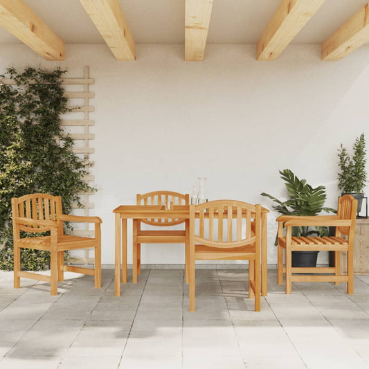 Garden Dining Set | Natural Teak | Solid Teak Wood | Medium |  Stackable