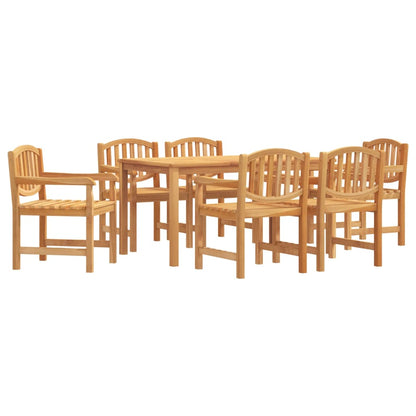 7 Piece Garden Dining Set Solid Wood Teak