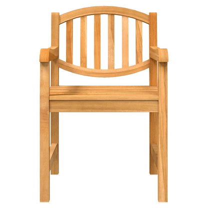 Garden Dining Set | Teak Brown | Solid Teak Wood | Large | Stackable