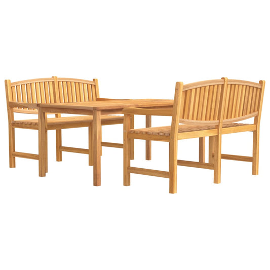 Garden Dining Set | Solid teak wood | Large | Stackable