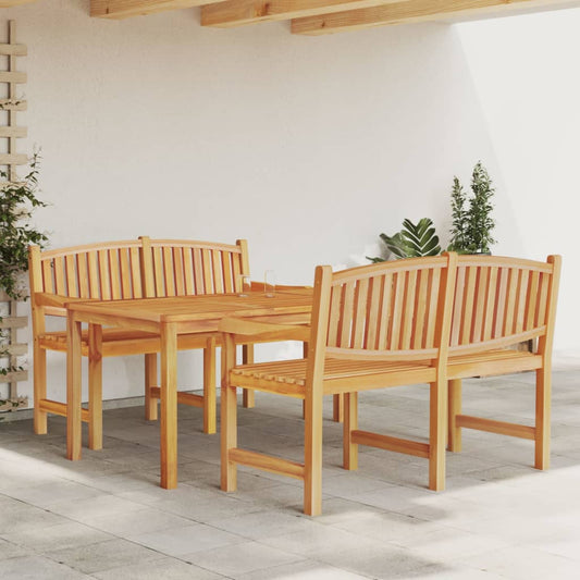 Garden Dining Set | Solid teak wood | Large | Stackable