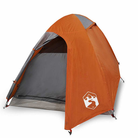 Camping Tent Dome 2-Person Orange Waterproof
