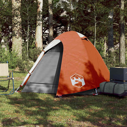 Camping Tent Dome 2-Person Orange Waterproof