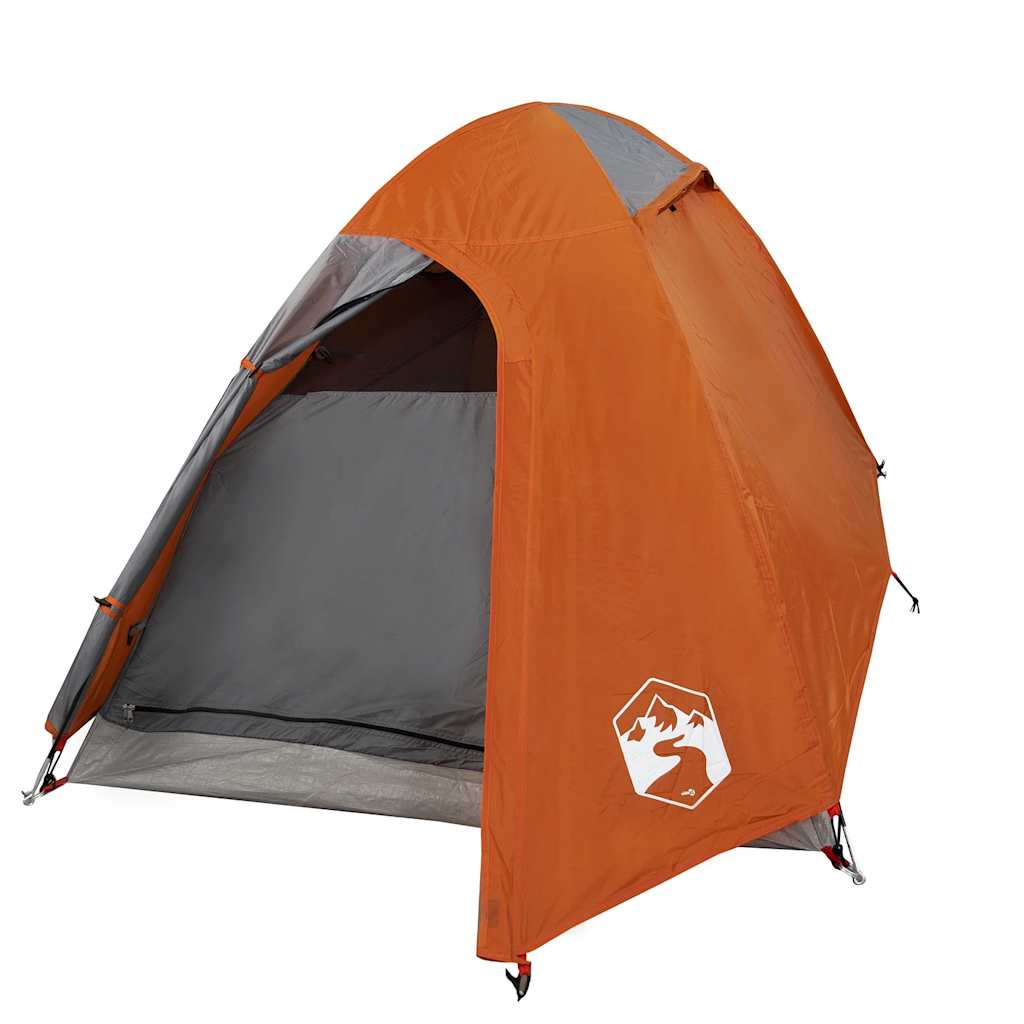 Camping Tent Dome 2-Person Orange Waterproof