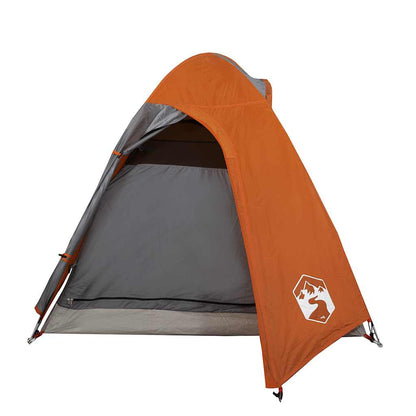 Camping Tent Dome 2-Person Orange Waterproof