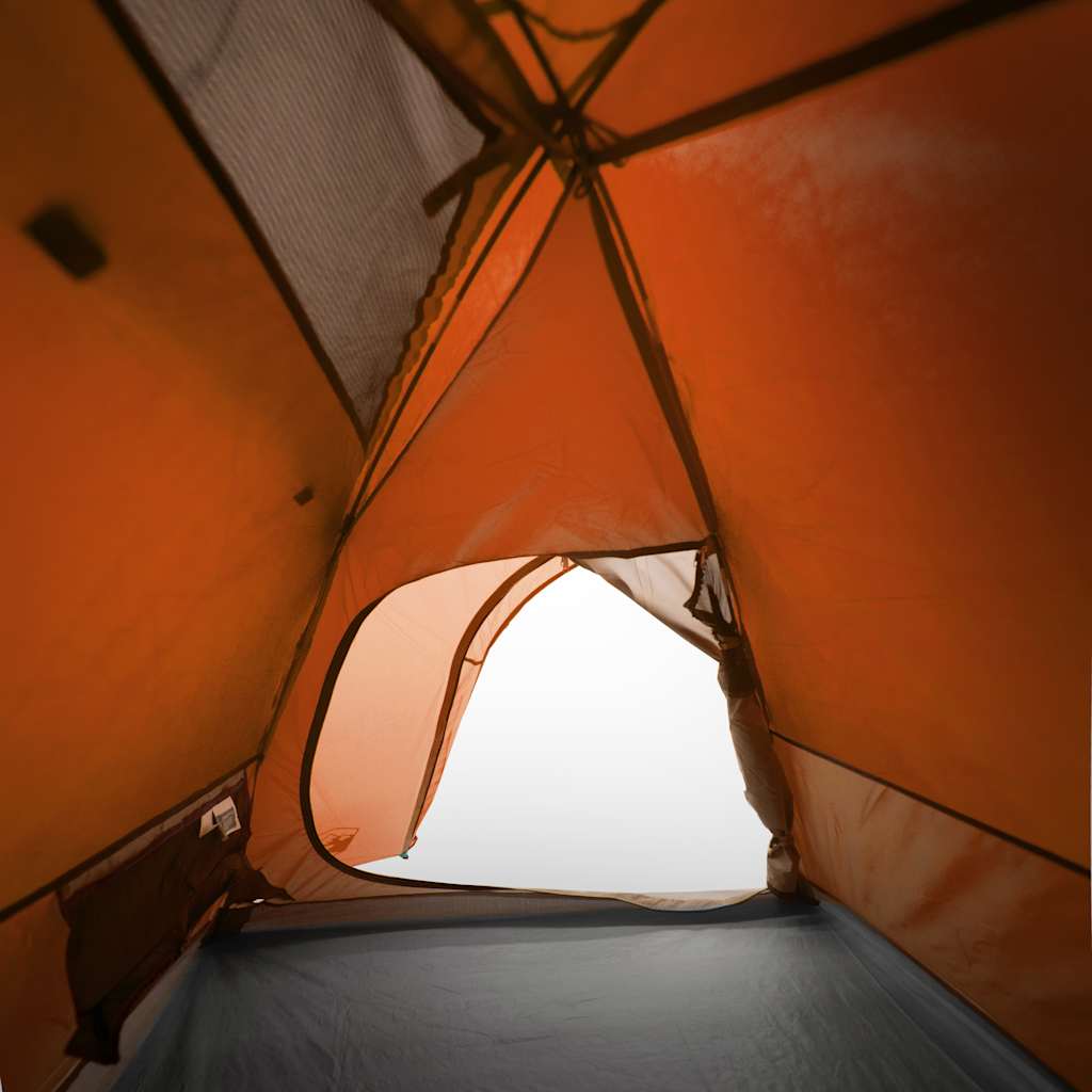 Camping Tent Dome 2-Person Orange Waterproof