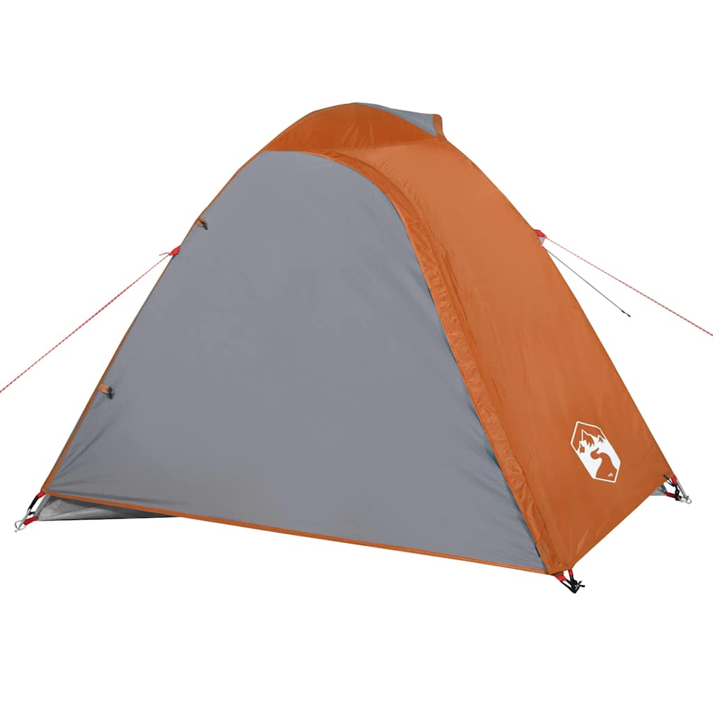 Camping Tent Dome 3-Person Orange Waterproof