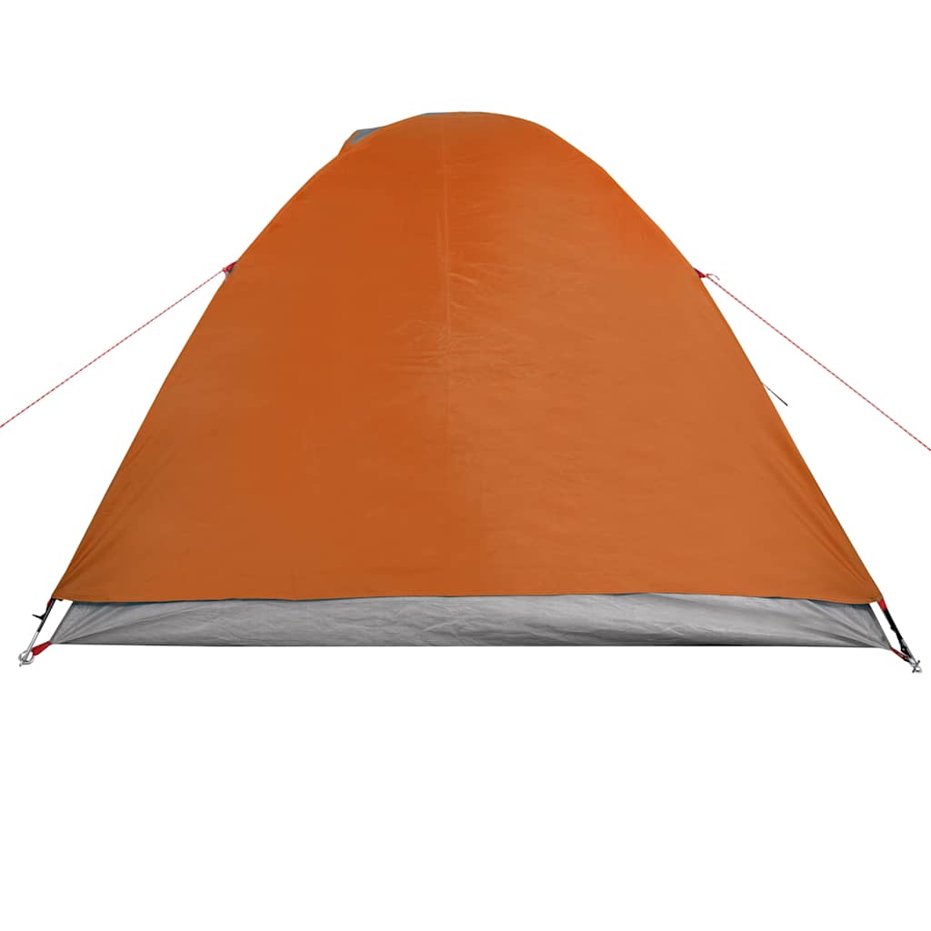 Camping Tent Dome 3-Person Orange Waterproof