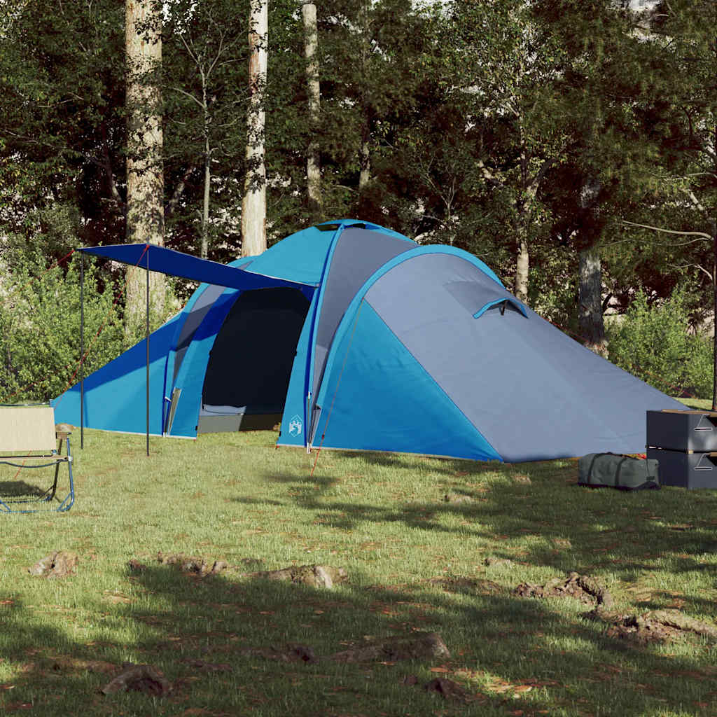 Family Tent Dome 6-Person Blue Waterproof